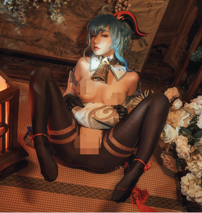 【自打包】超人气coser-喵小吉-原神甘雨 原版视图（61P,1V,1,.85G）