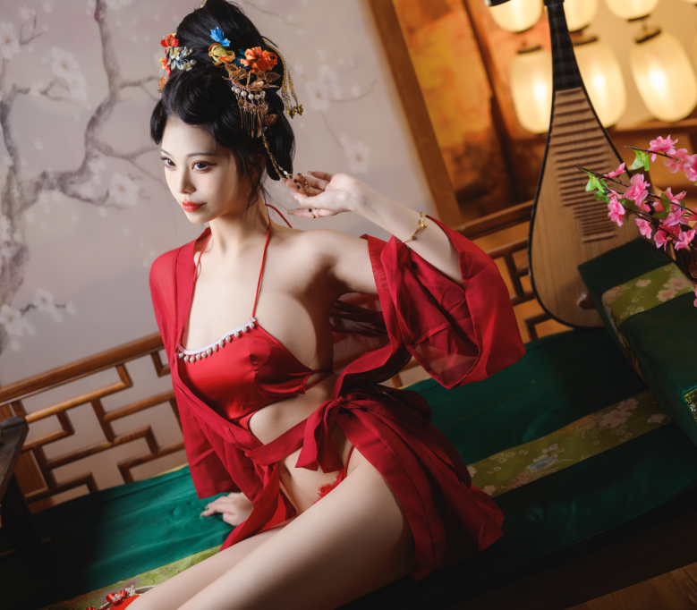 著名cos-蜜汁猫裘-唐宫夜宴 原版（61P,1V,2.11G)