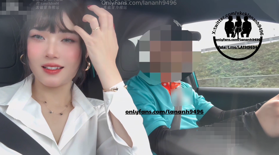 【vkcklananh9496】真实约网约车，开到一半各种撩司机，受不了，找个野停车场猛插