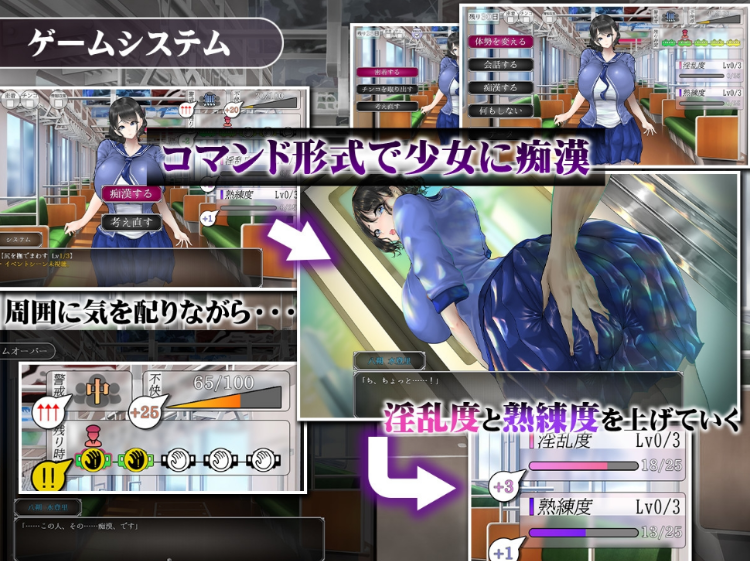 【日式SLG】真夏の爆乳痴〇電車 ～淫獄の31日間～ AI汉化版