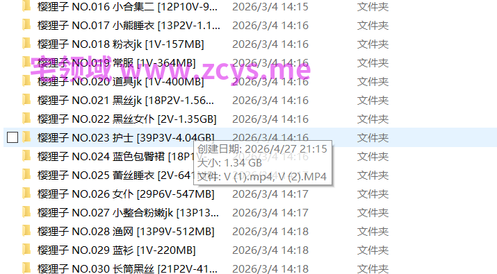 推特极品福利姬樱狸子 33套合集 293P+97V-27G