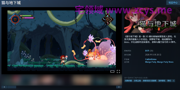 【横板ACT】猫与地下城 Ver1.1.3a Steam官方中文步兵版