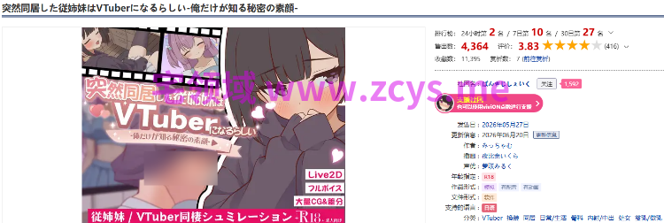 【互动SLG】突然同居した従姉妹はVTuberになるらしい-俺だけが知る秘密の素顔-Ver2.00 叶酱汉化版